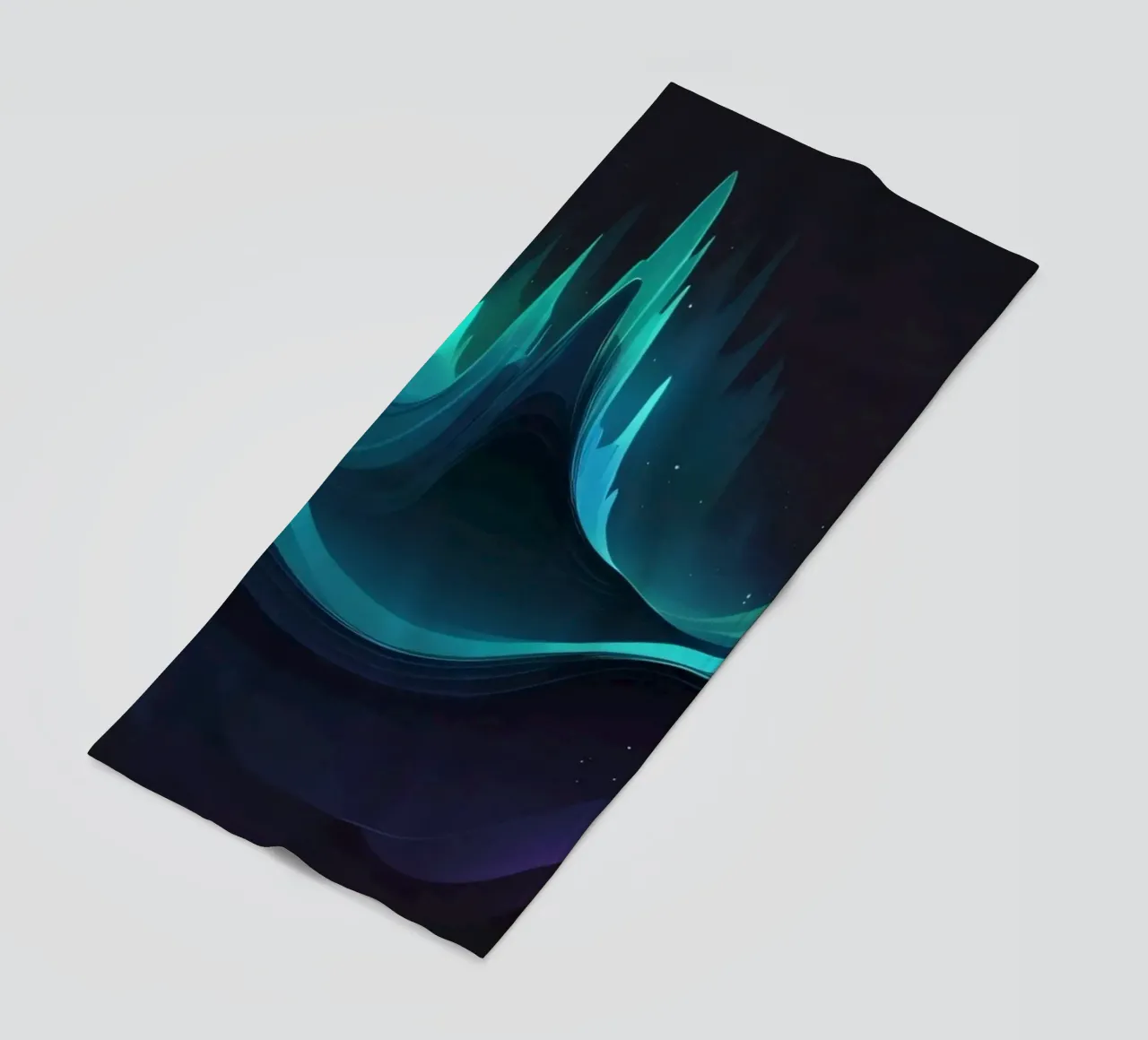 Patrones de ondas abstractas de colores que representan la frecuencia del sonido toalla de playa de DesignDoodle