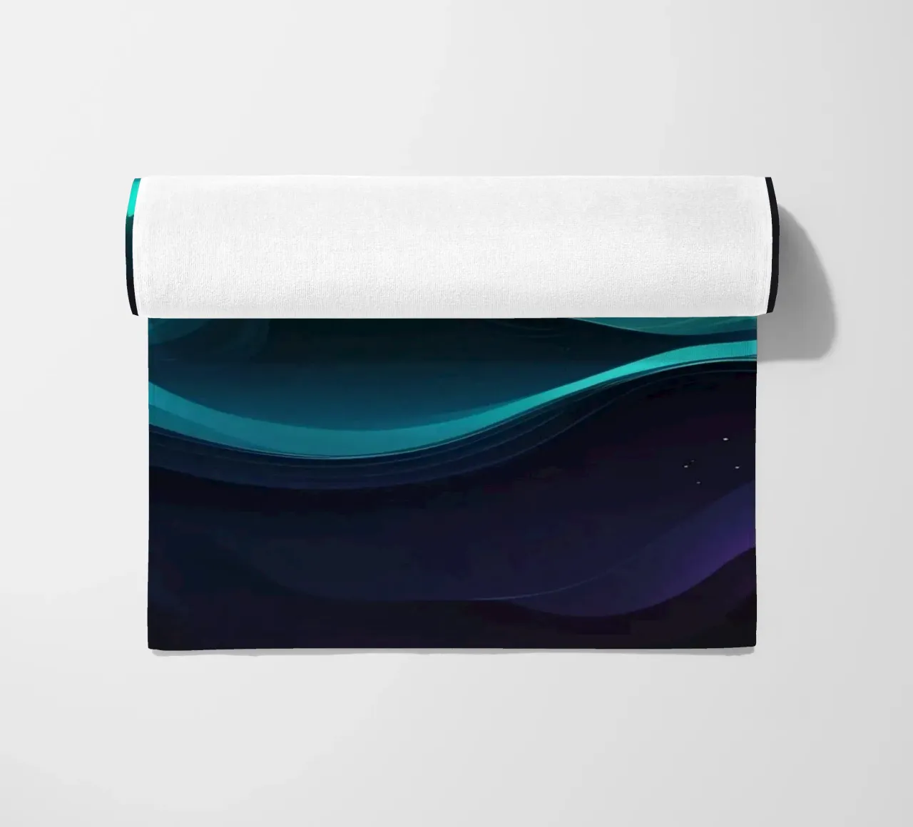 Motifs d'ondes abstraits et colorés représentant la fréquence du son serviette de plage de DesignDoodle