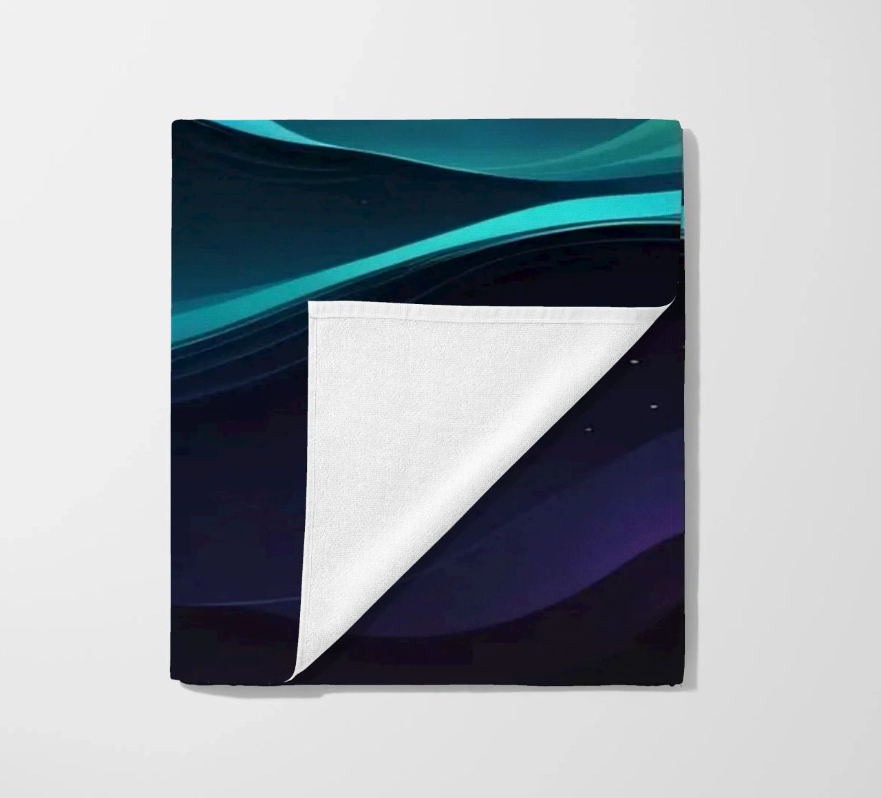 Colorful abstract wave patterns representing sound frequency beach towel by DesignDoodle