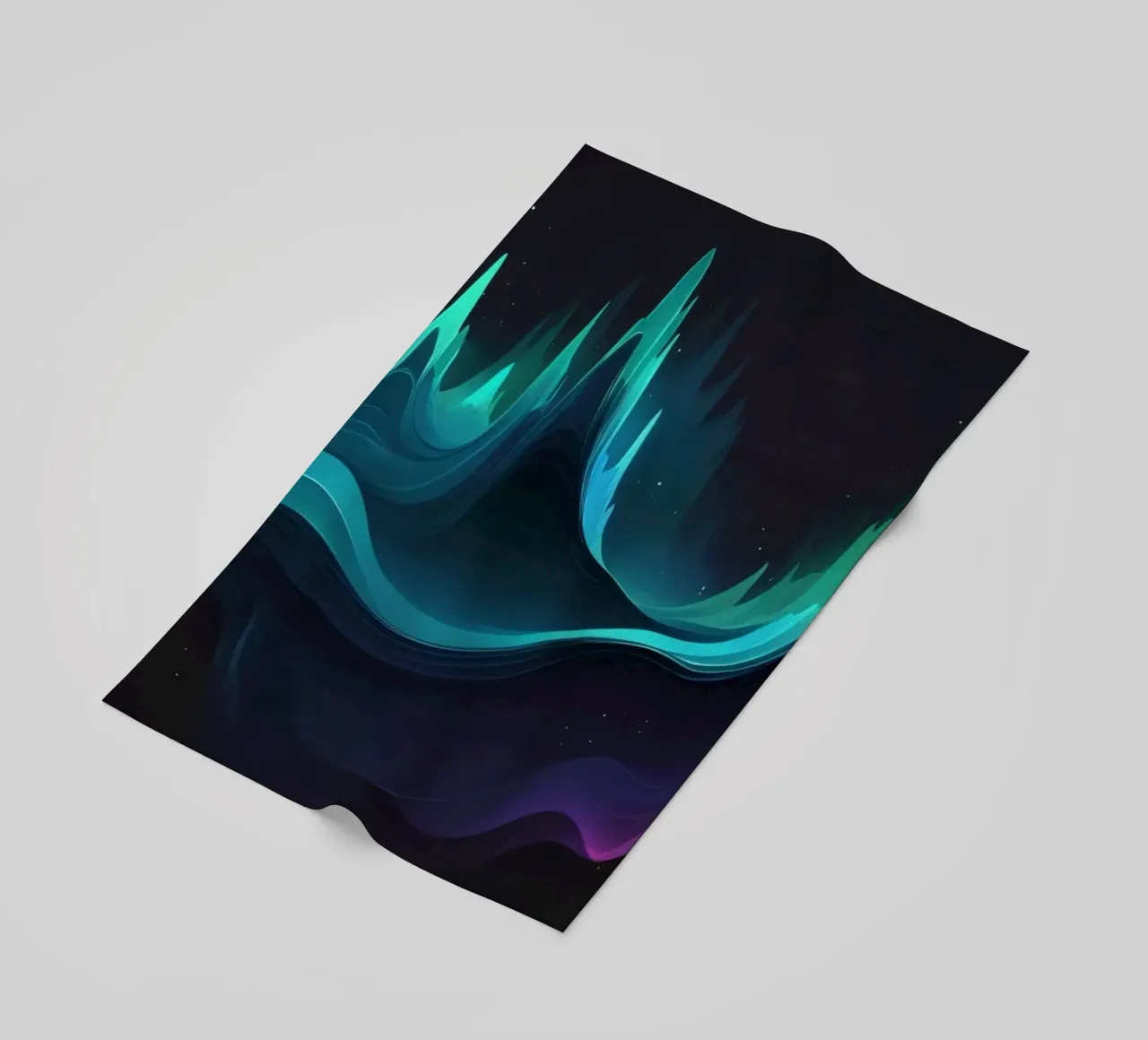 Patrones de ondas abstractas de colores que representan la frecuencia del sonido toalla de playa de DesignDoodle