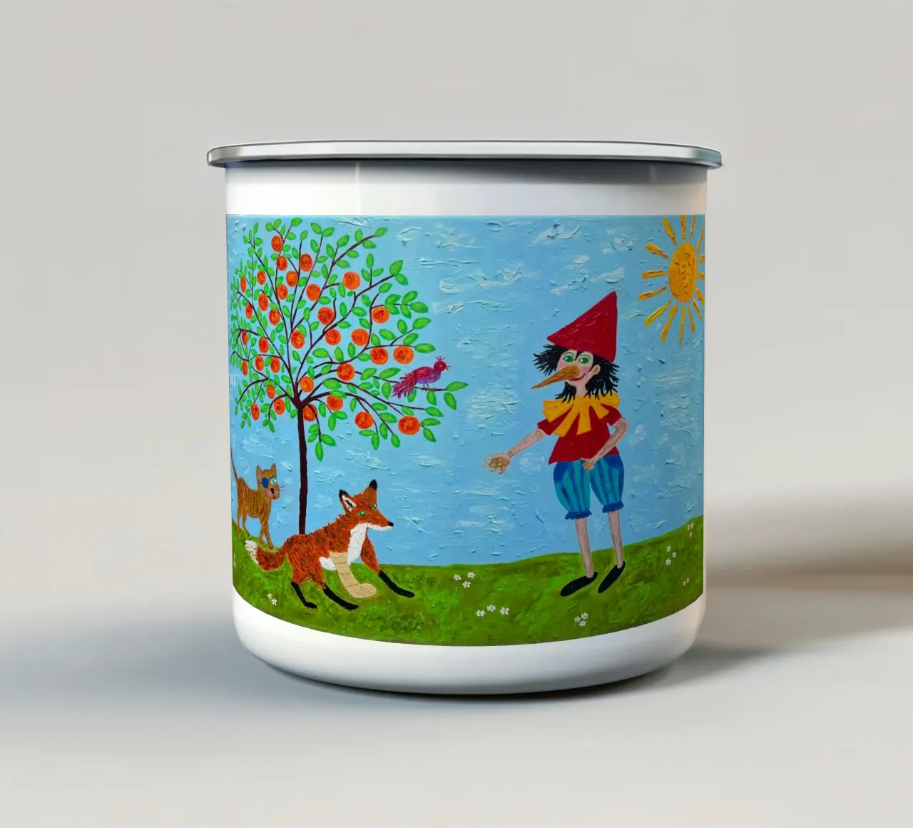 Pinocchio tazza in smalto da irenissima