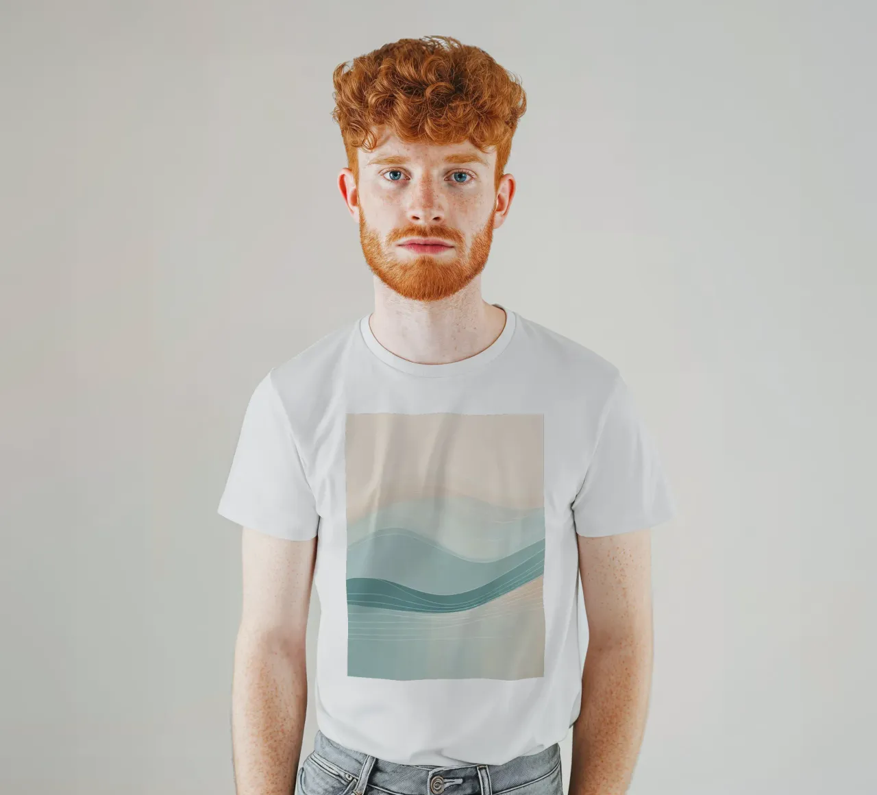 Morbide onde di colore si fondono armoniosamente in un disegno astratto. t-shirt da DesignDoodle