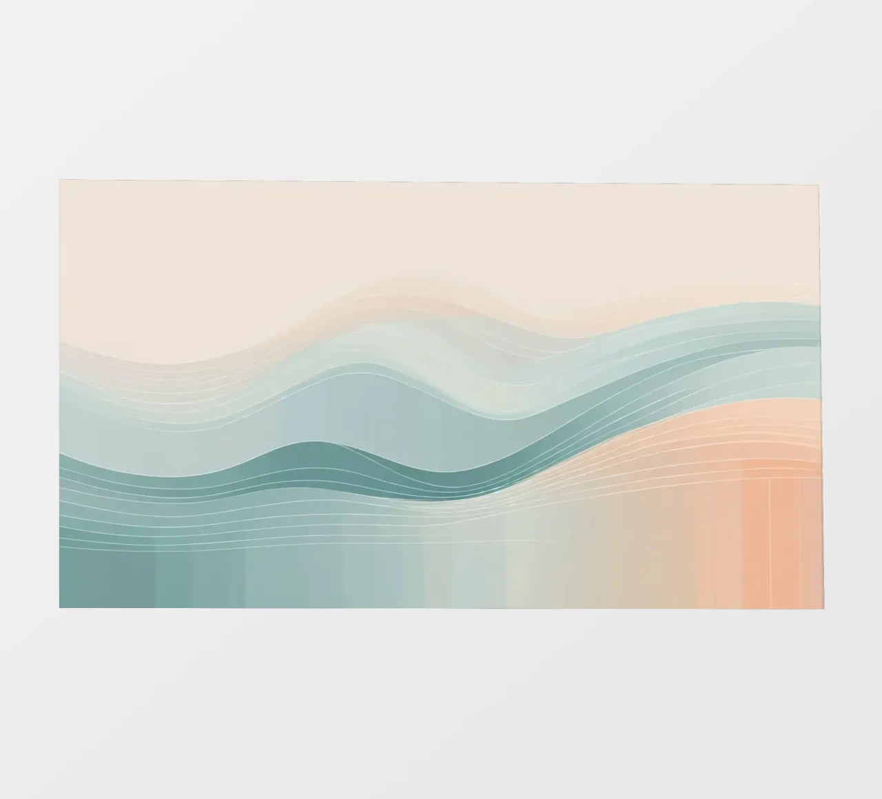 Soft waves of color blend harmoniously in an abstract design photo wallpaper by DesignDoodle