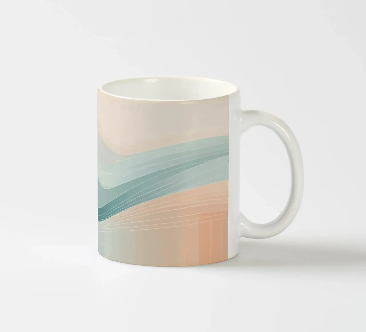 De douces vagues de couleurs se mélangent harmonieusement dans un motif abstrait. mug en céramique de DesignDoodle