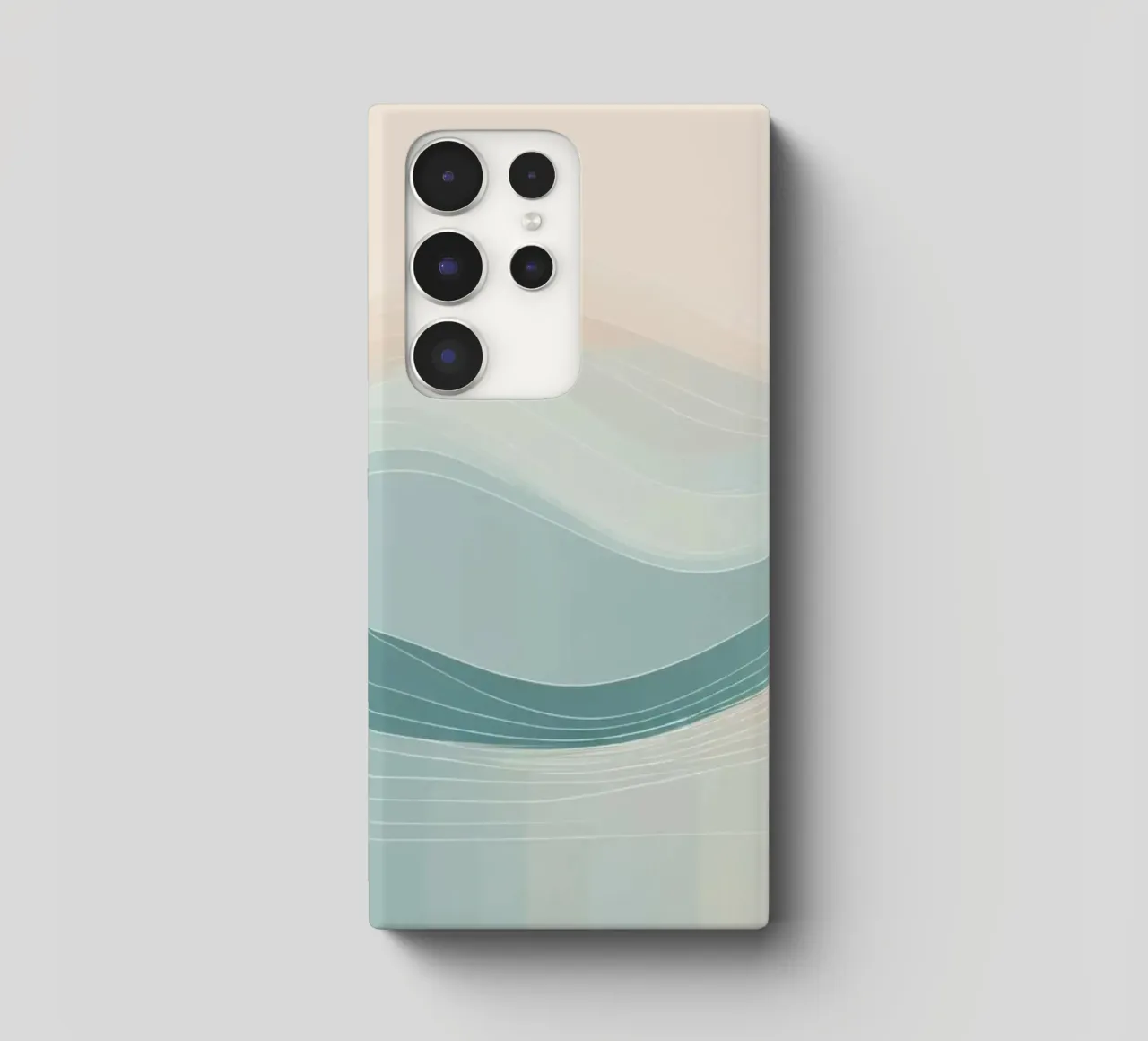 Soft waves of color blend harmoniously in an abstract design samsung phone case by DesignDoodle