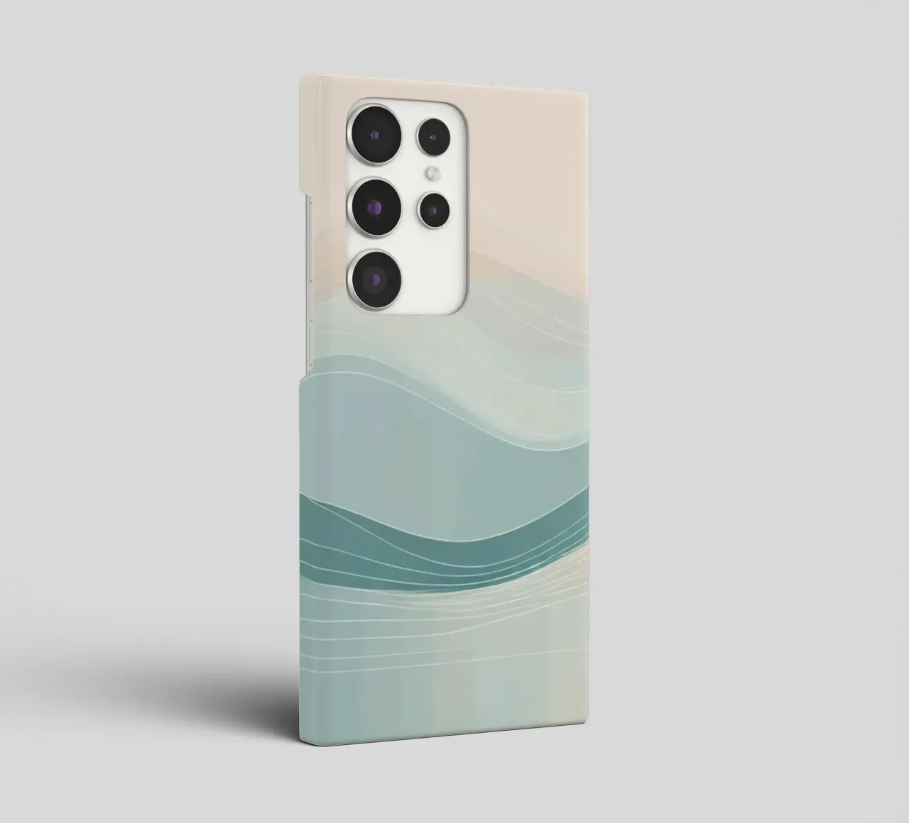 Soft waves of color blend harmoniously in an abstract design samsung phone case by DesignDoodle