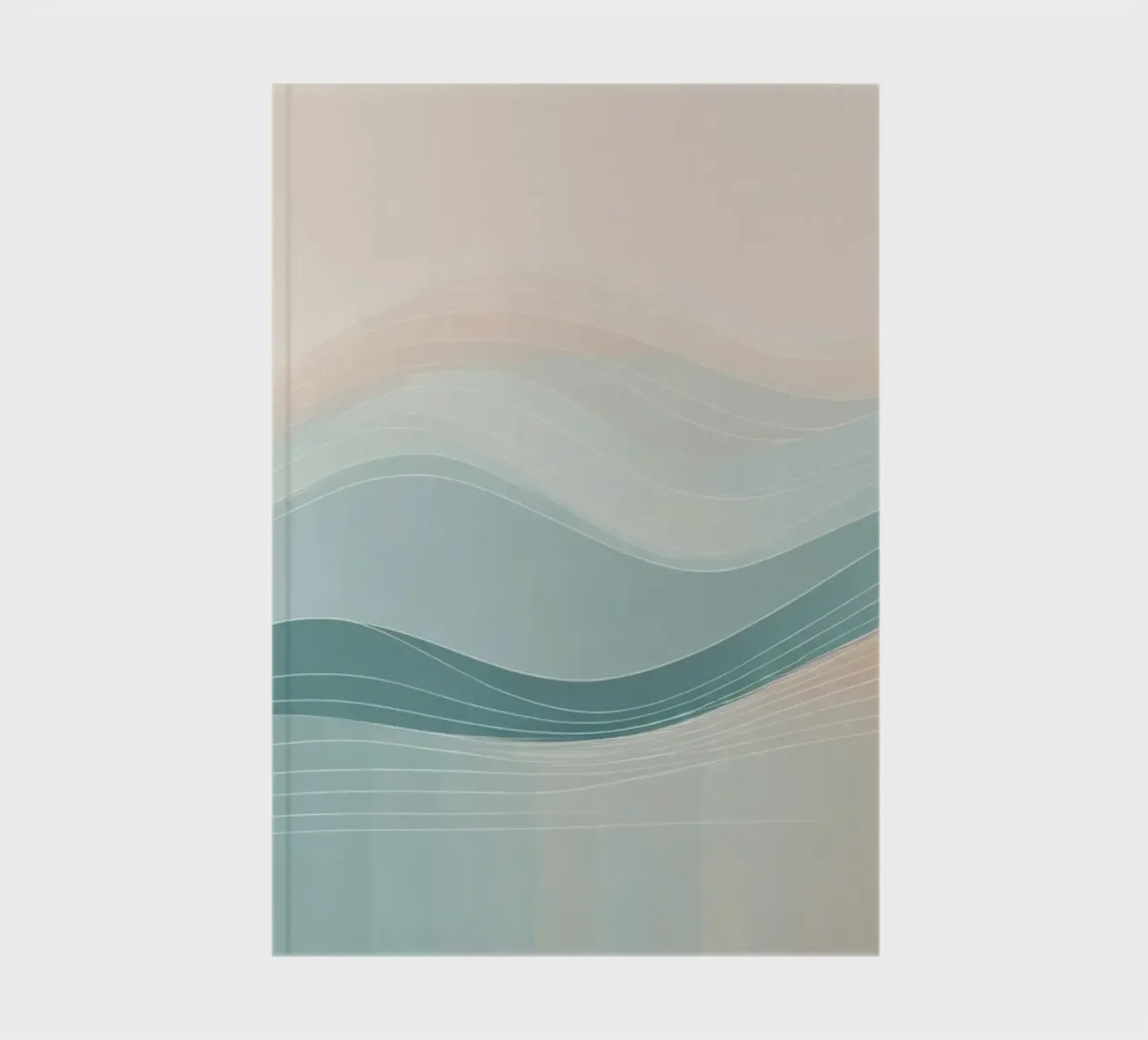 Soft waves of color blend harmoniously in an abstract design notebook by DesignDoodle