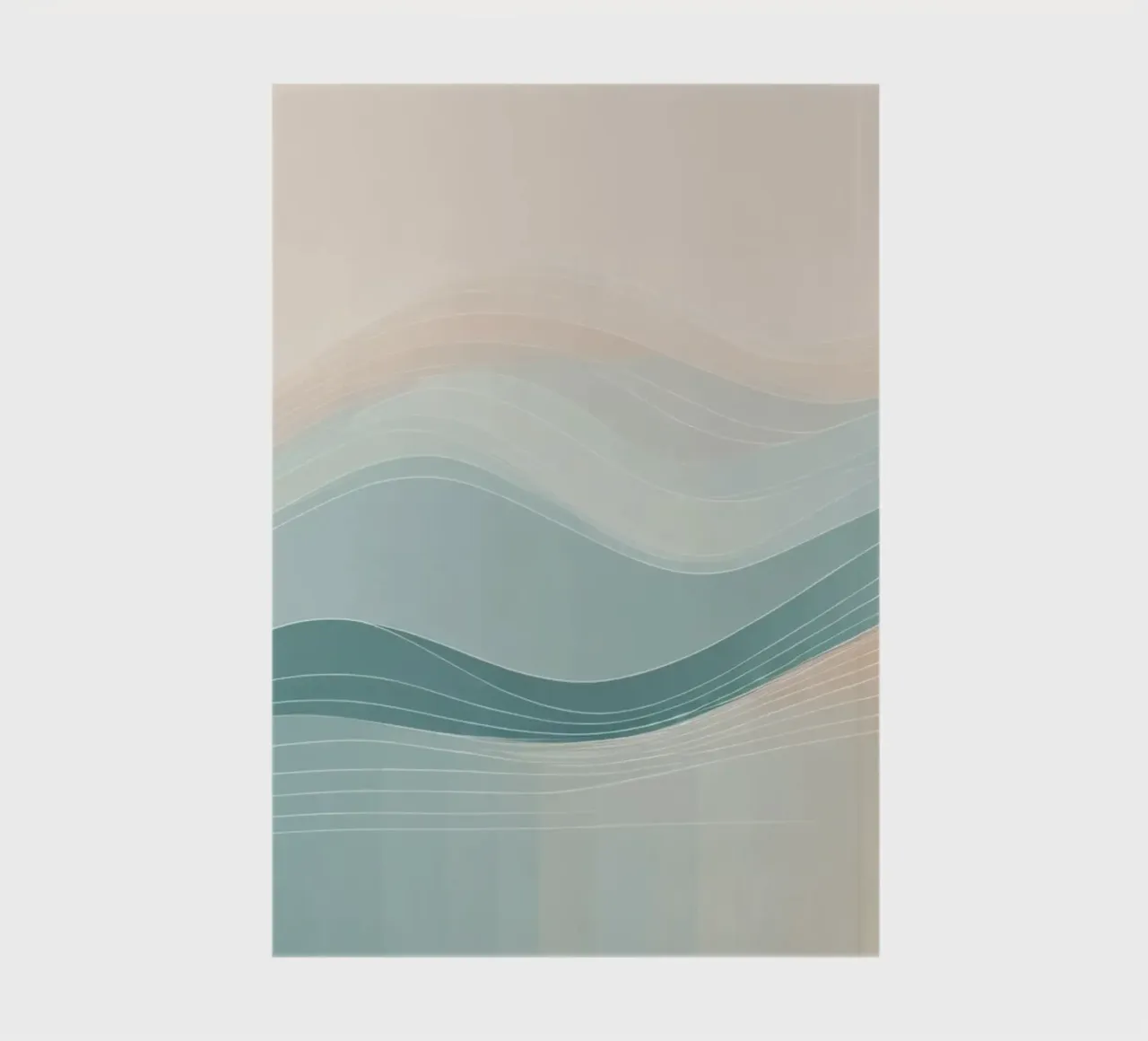 Soft waves of color blend harmoniously in an abstract design notebook by DesignDoodle