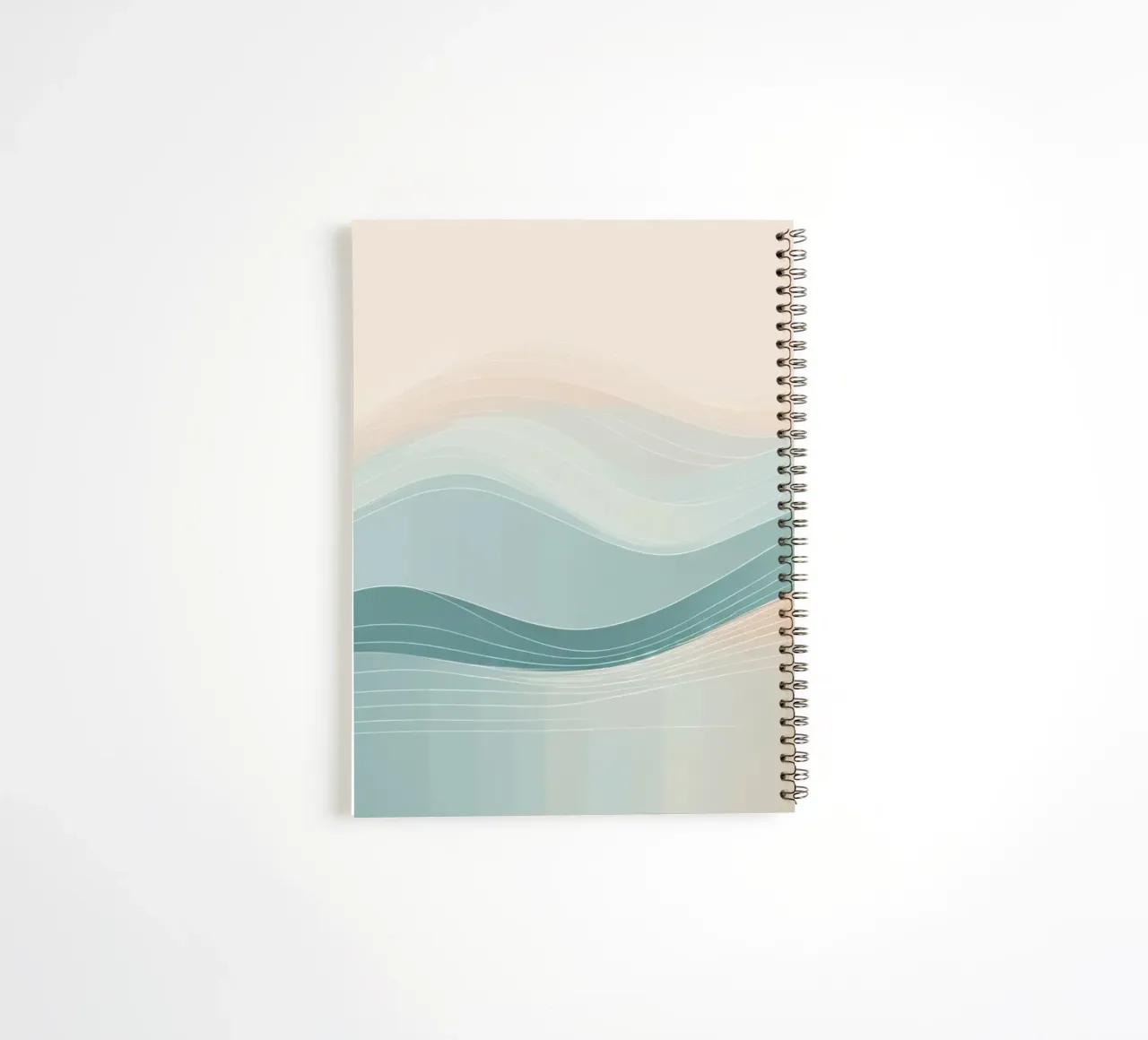 De douces vagues de couleurs se mélangent harmonieusement dans un motif abstrait. carnet à spirale de DesignDoodle
