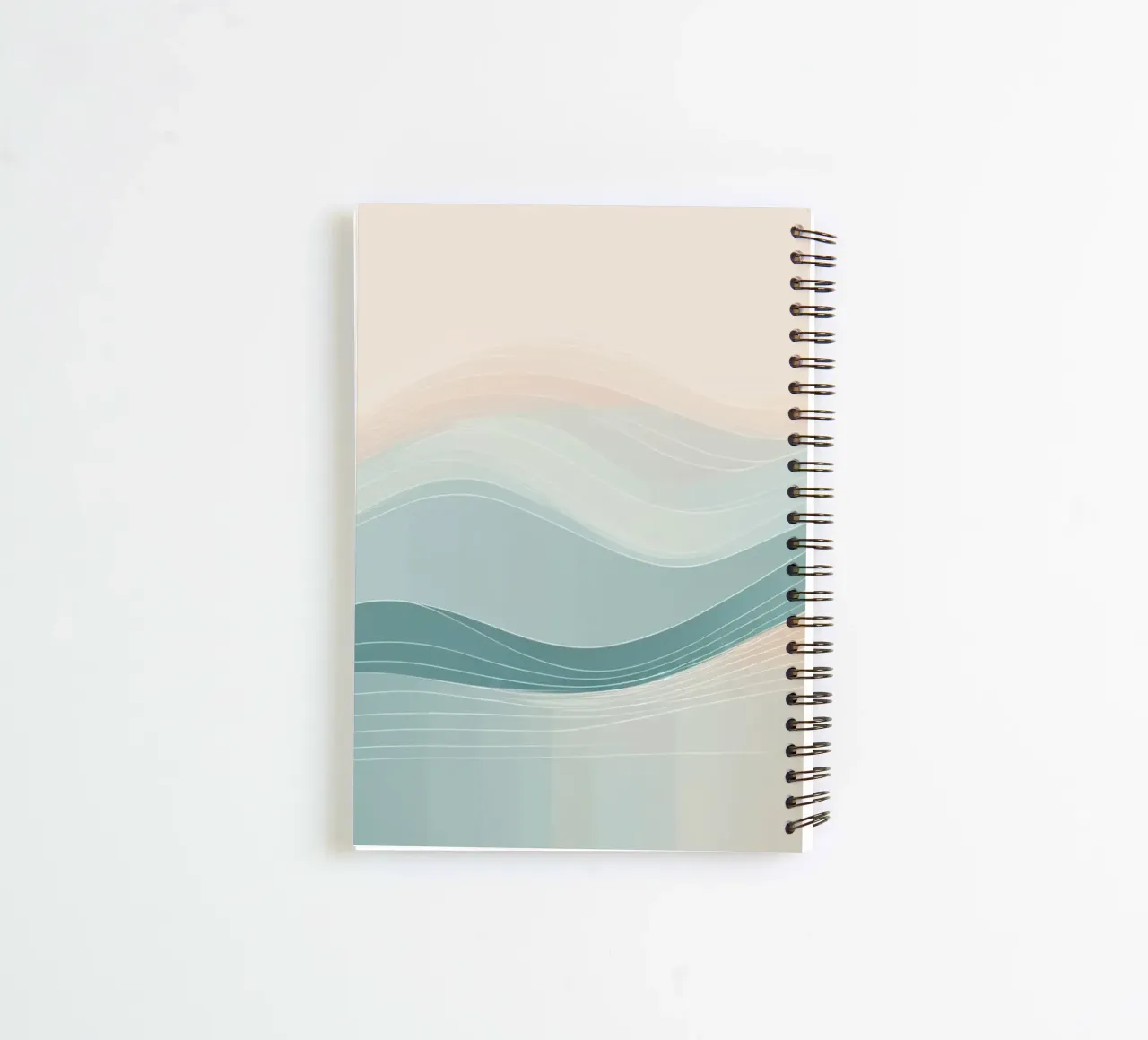 De douces vagues de couleurs se mélangent harmonieusement dans un motif abstrait. carnet à spirale de DesignDoodle