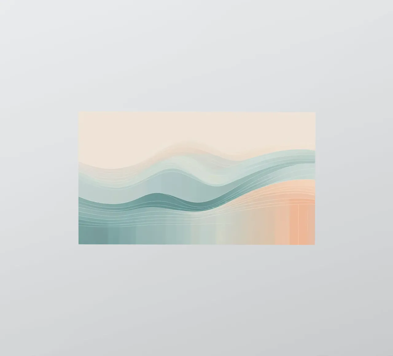 Soft waves of color blend harmoniously in an abstract design sticker by DesignDoodle