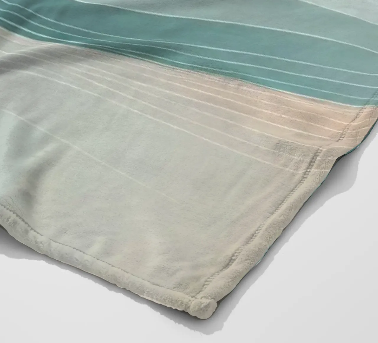 Soft waves of color blend harmoniously in an abstract design fleece blanket by DesignDoodle