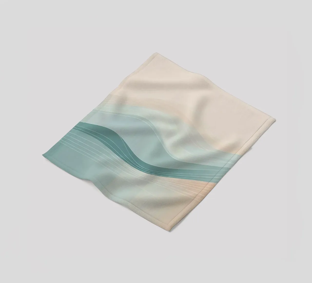 Zachte golven van kleur versmelten harmonieus in een abstract ontwerp fleecedeken van DesignDoodle