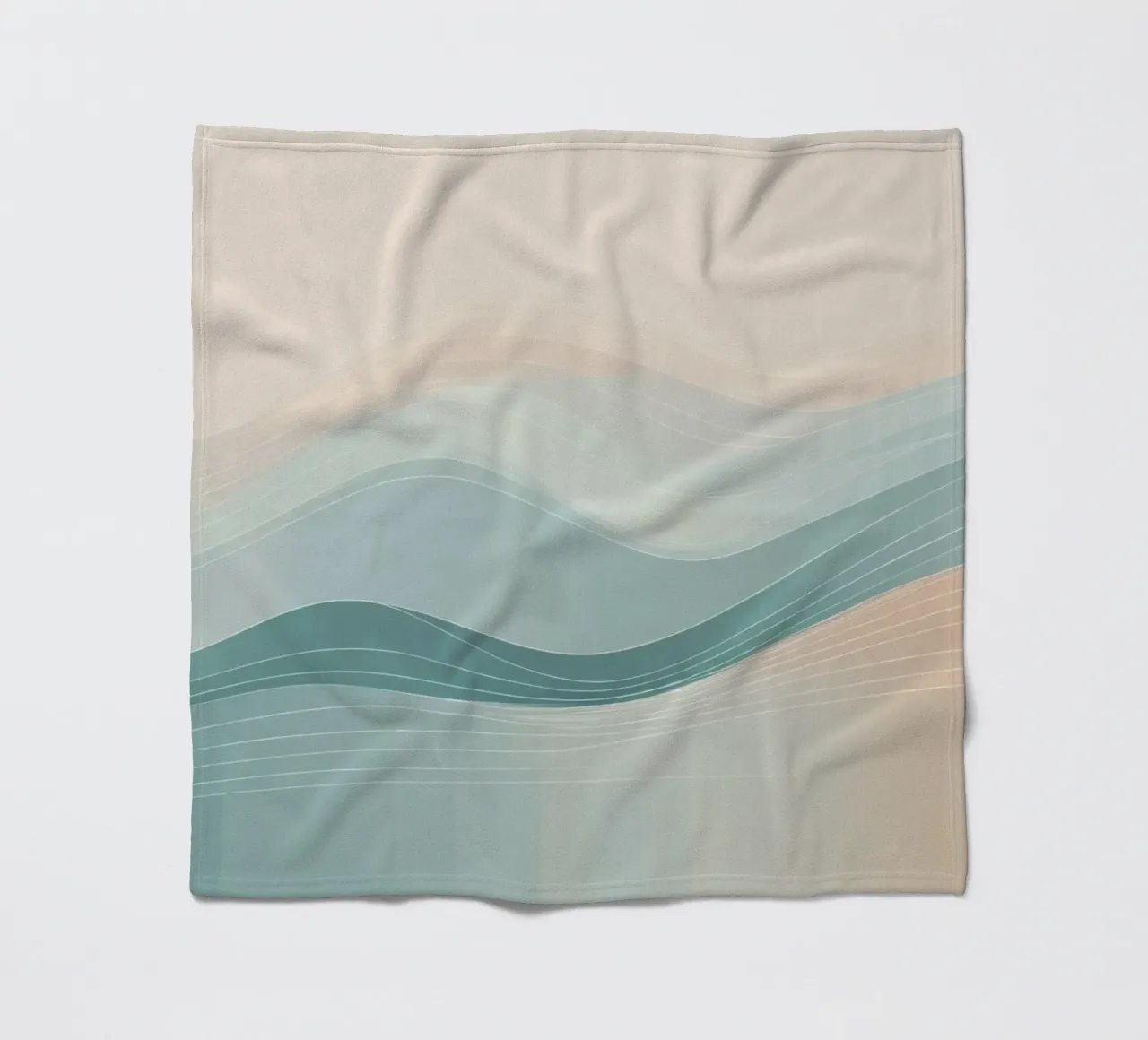 Zachte golven van kleur versmelten harmonieus in een abstract ontwerp fleecedeken van DesignDoodle