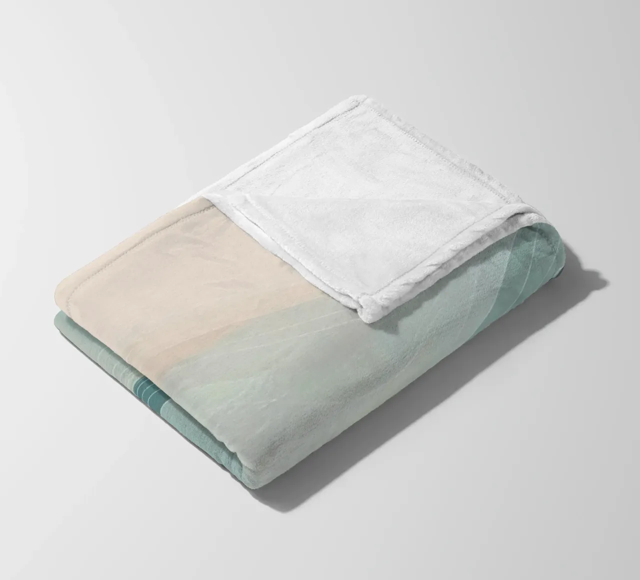 Soft waves of color blend harmoniously in an abstract design fleece blanket by DesignDoodle