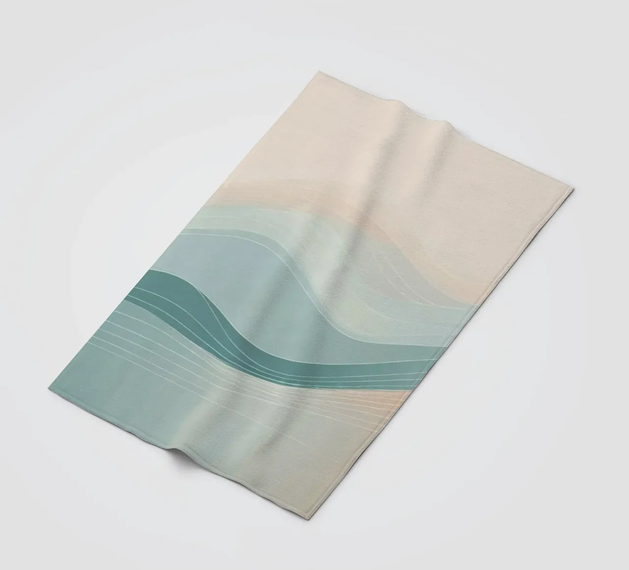 Soft waves of color blend harmoniously in an abstract design fleece blanket by DesignDoodle