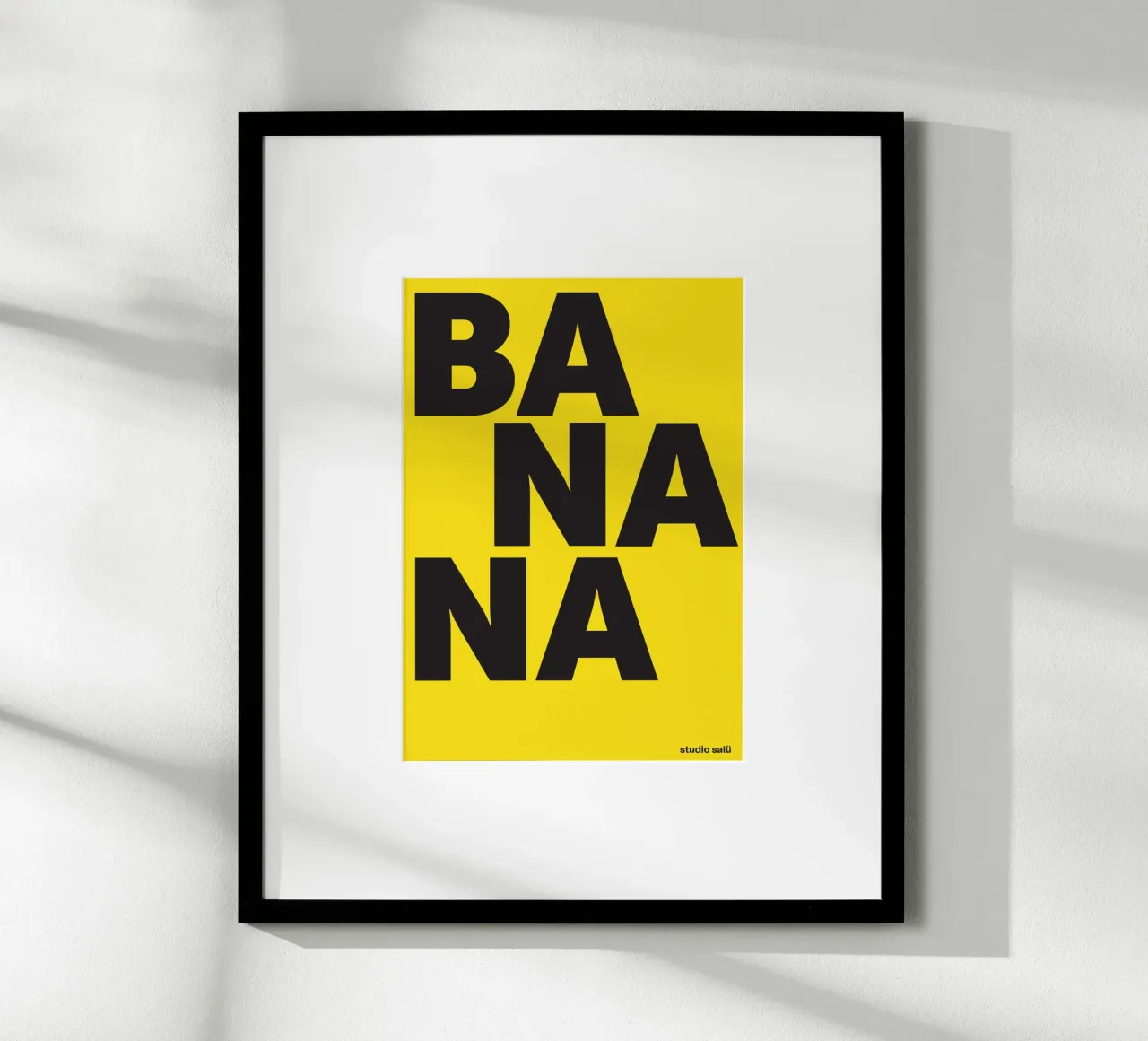 BANANA poster con telaio in plastica da studio salü