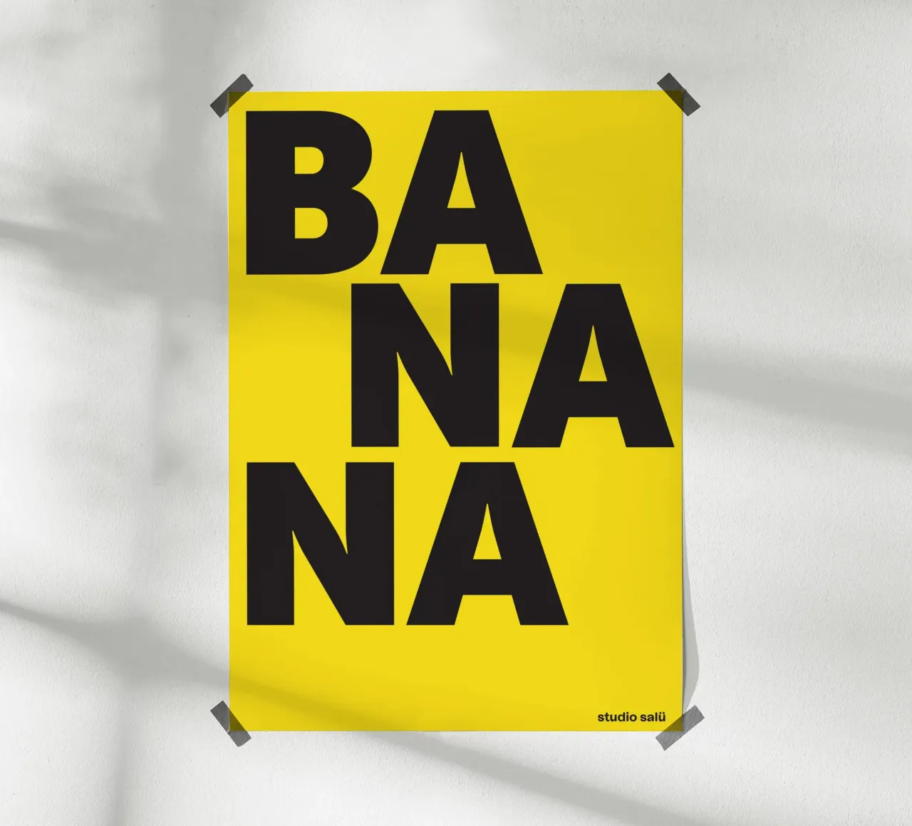 BANANA poster con telaio in plastica da studio salü