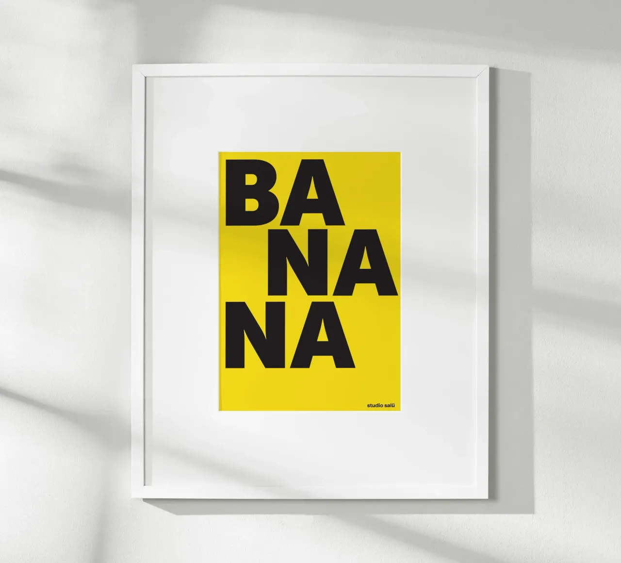 BANANA poster con telaio in plastica da studio salü