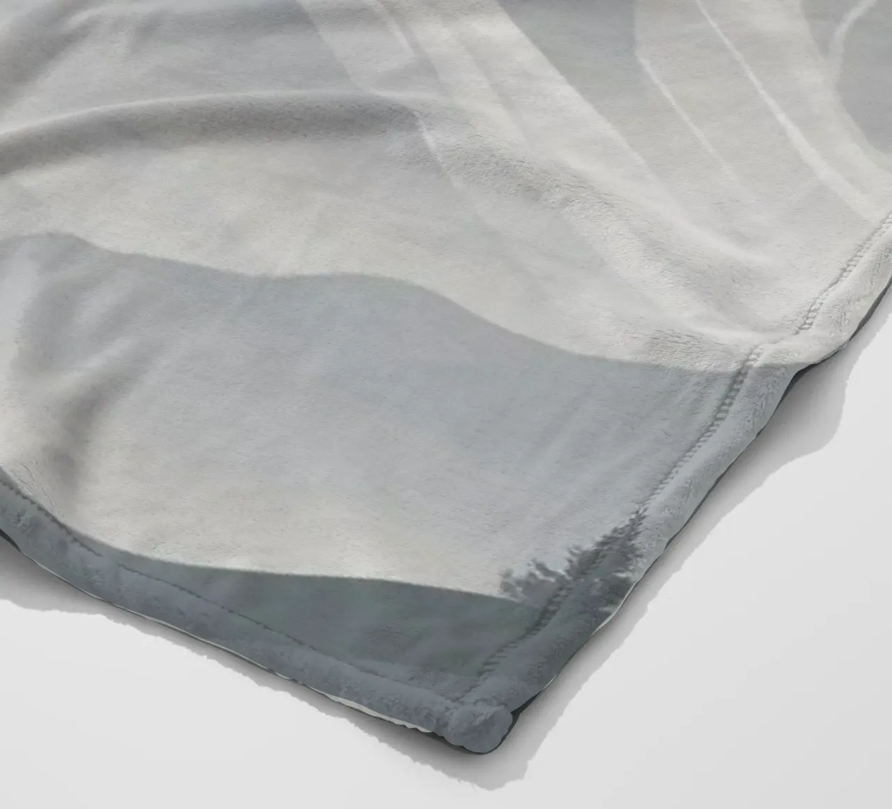 mountain range with snow-capped peaks and cloudy skies fleece blanket by DesignDoodle