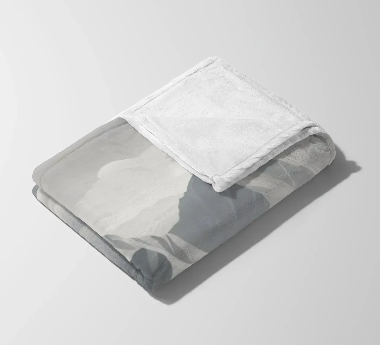 mountain range with snow-capped peaks and cloudy skies fleece blanket by DesignDoodle