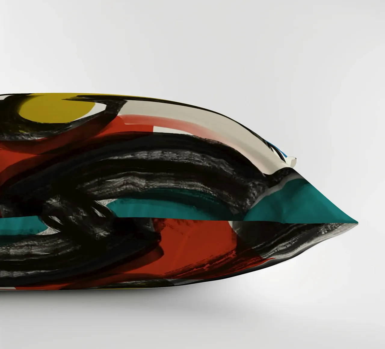 Maximalist abstract decorative cushion by Little Dean
