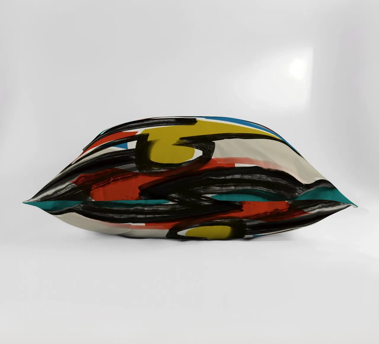 Maximalist abstract decorative cushion by Little Dean