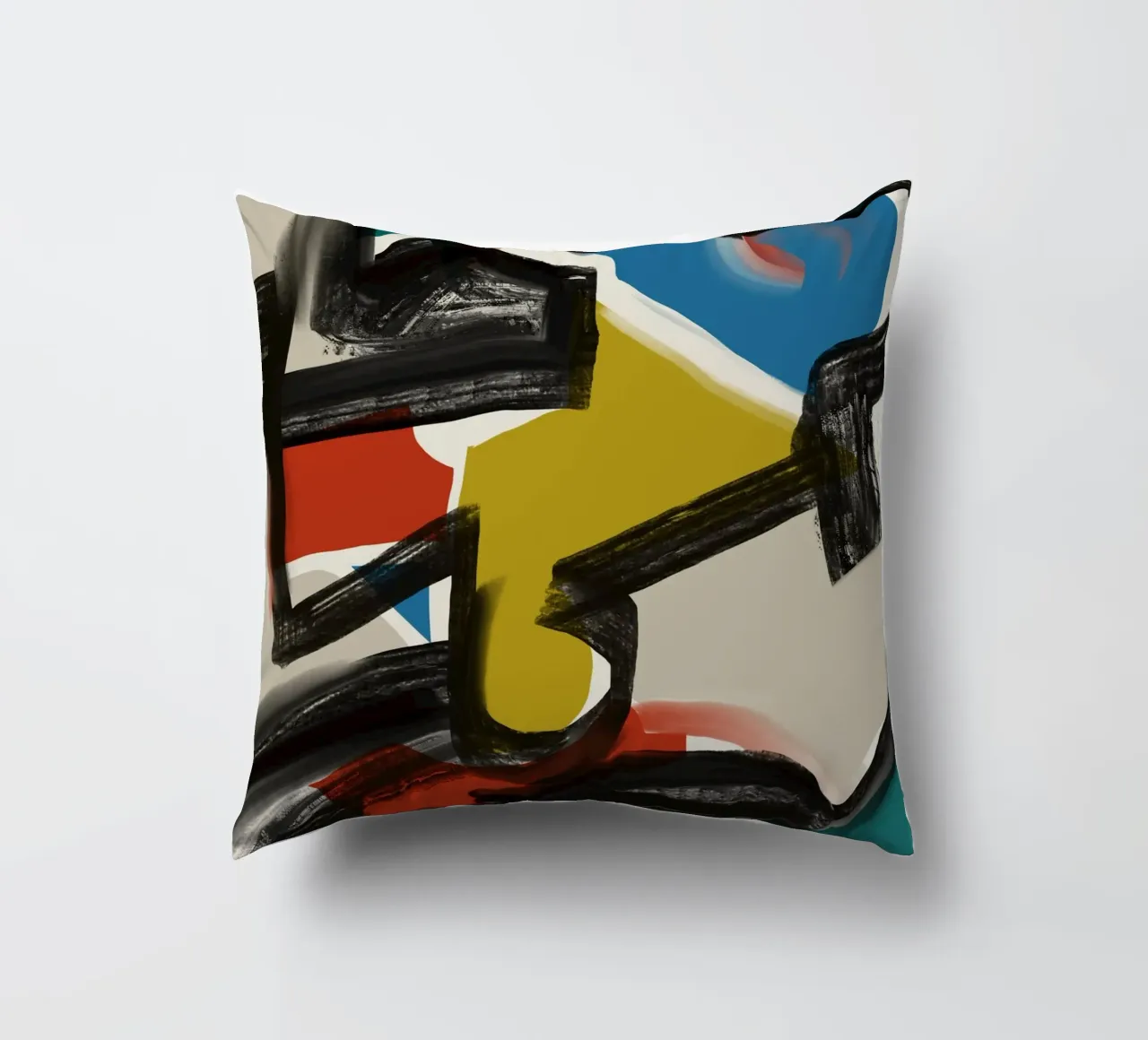 Maximalist abstract decorative cushion by Little Dean