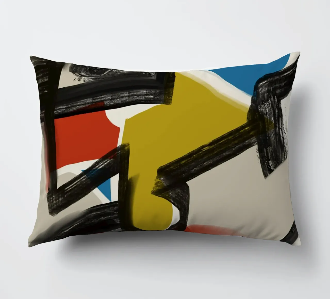 Maximalist abstract decorative cushion by Little Dean
