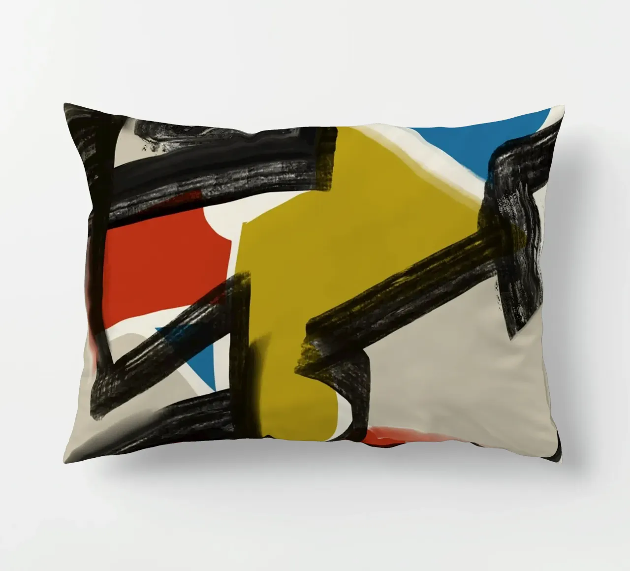 Maximalist abstract decorative cushion by Little Dean