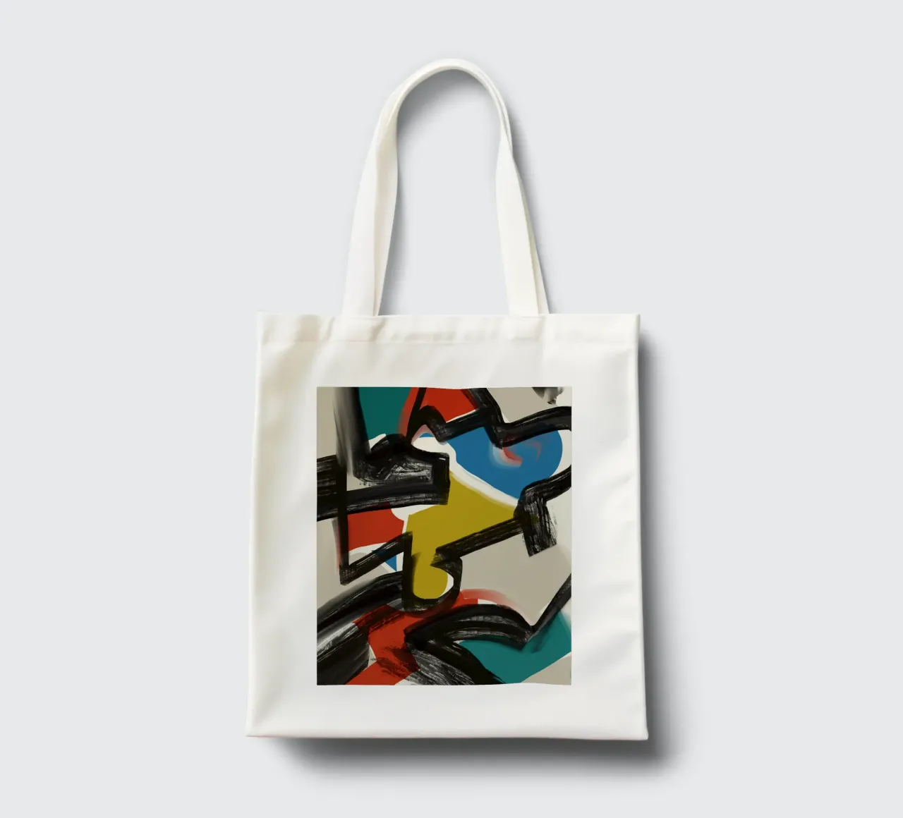 Maximalist abstract tote bag by Little Dean