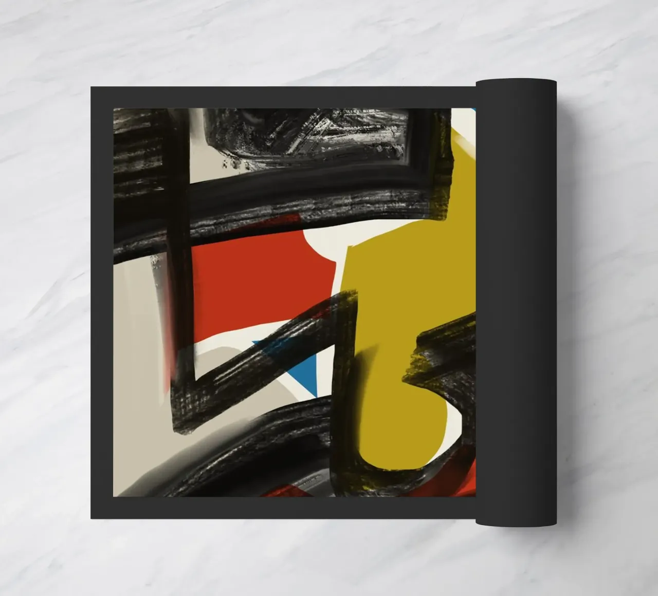Maximalist abstract doormat by Little Dean