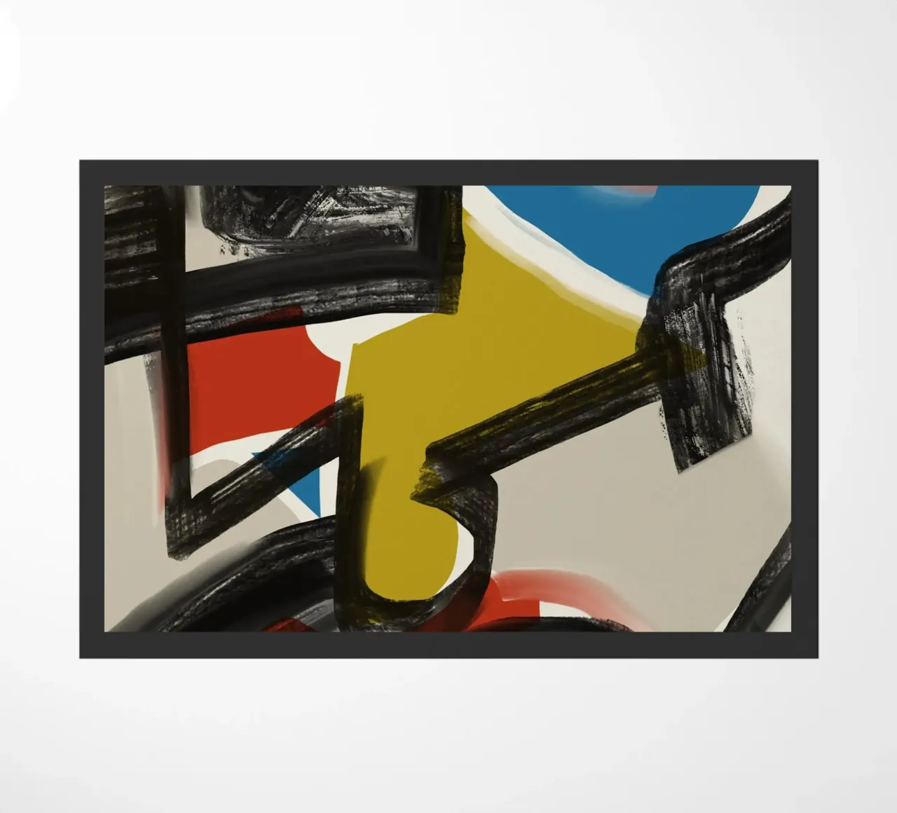 Maximalist abstract doormat by Little Dean