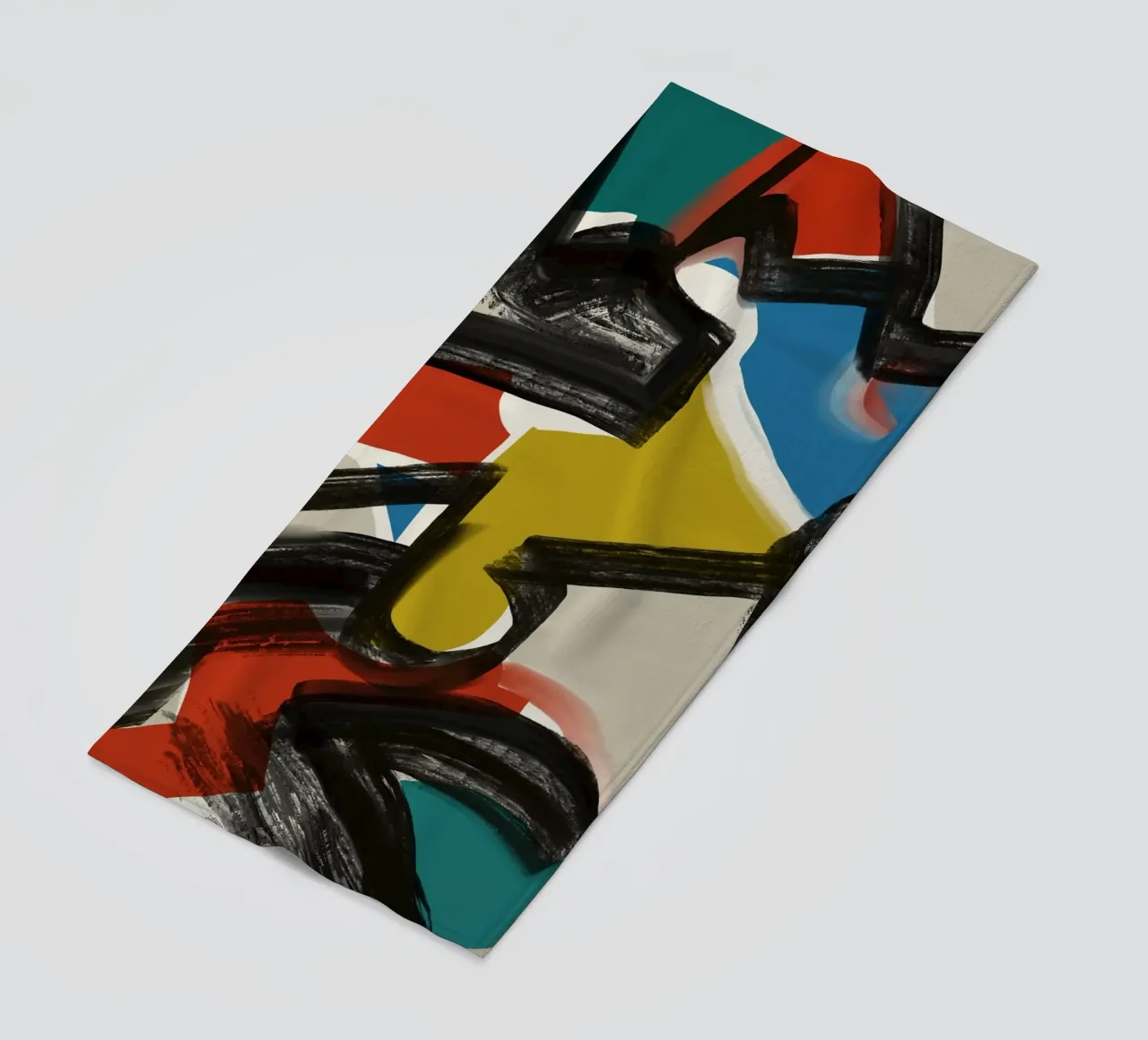 Maximalist abstract beach towel by Little Dean