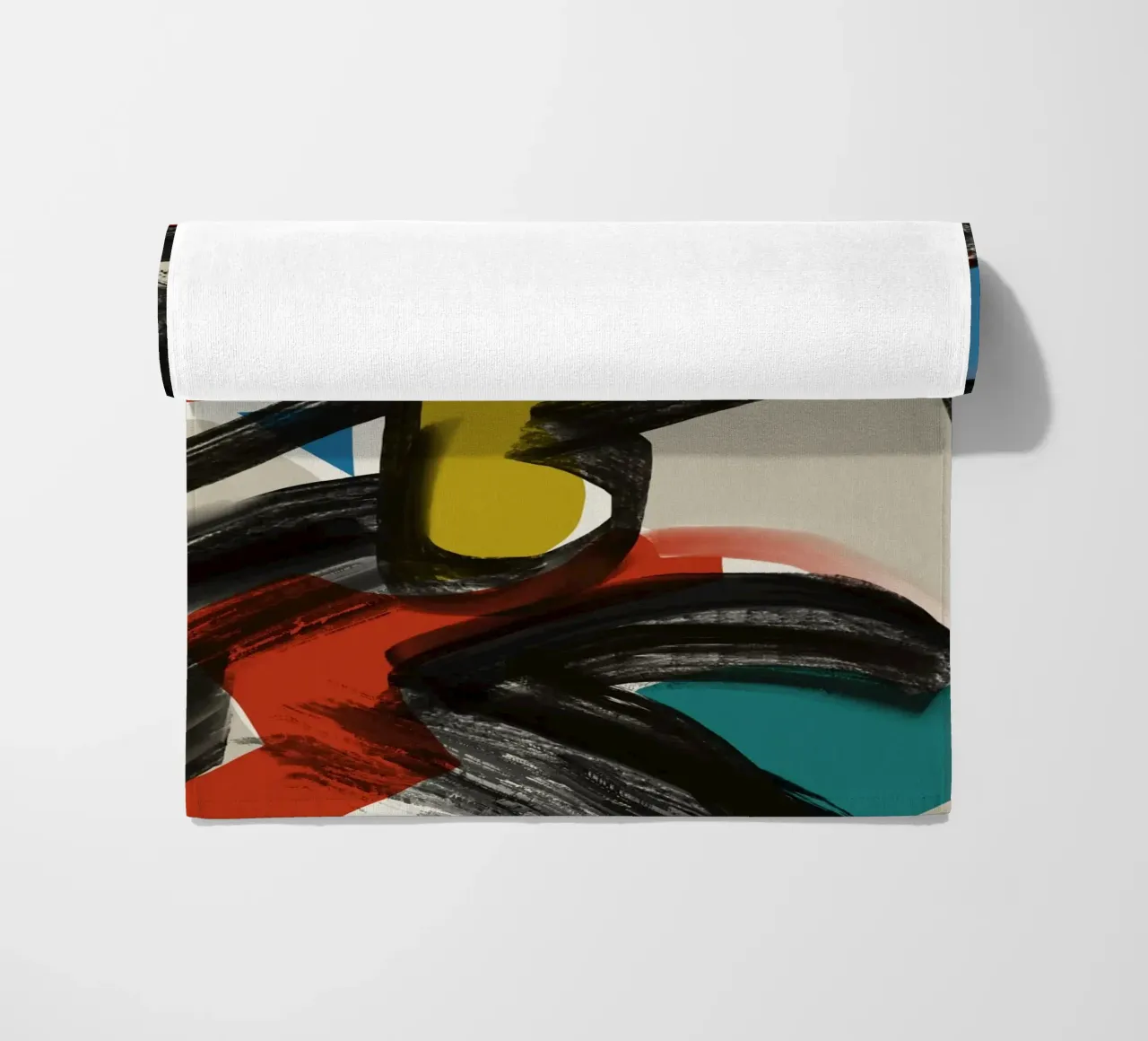 Maximalist abstract beach towel by Little Dean