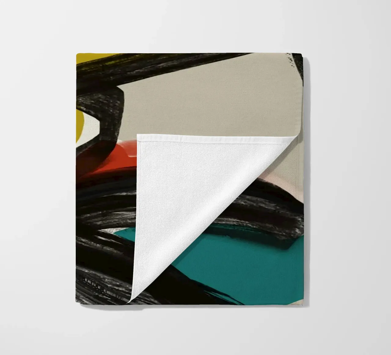 Maximalist abstract beach towel by Little Dean