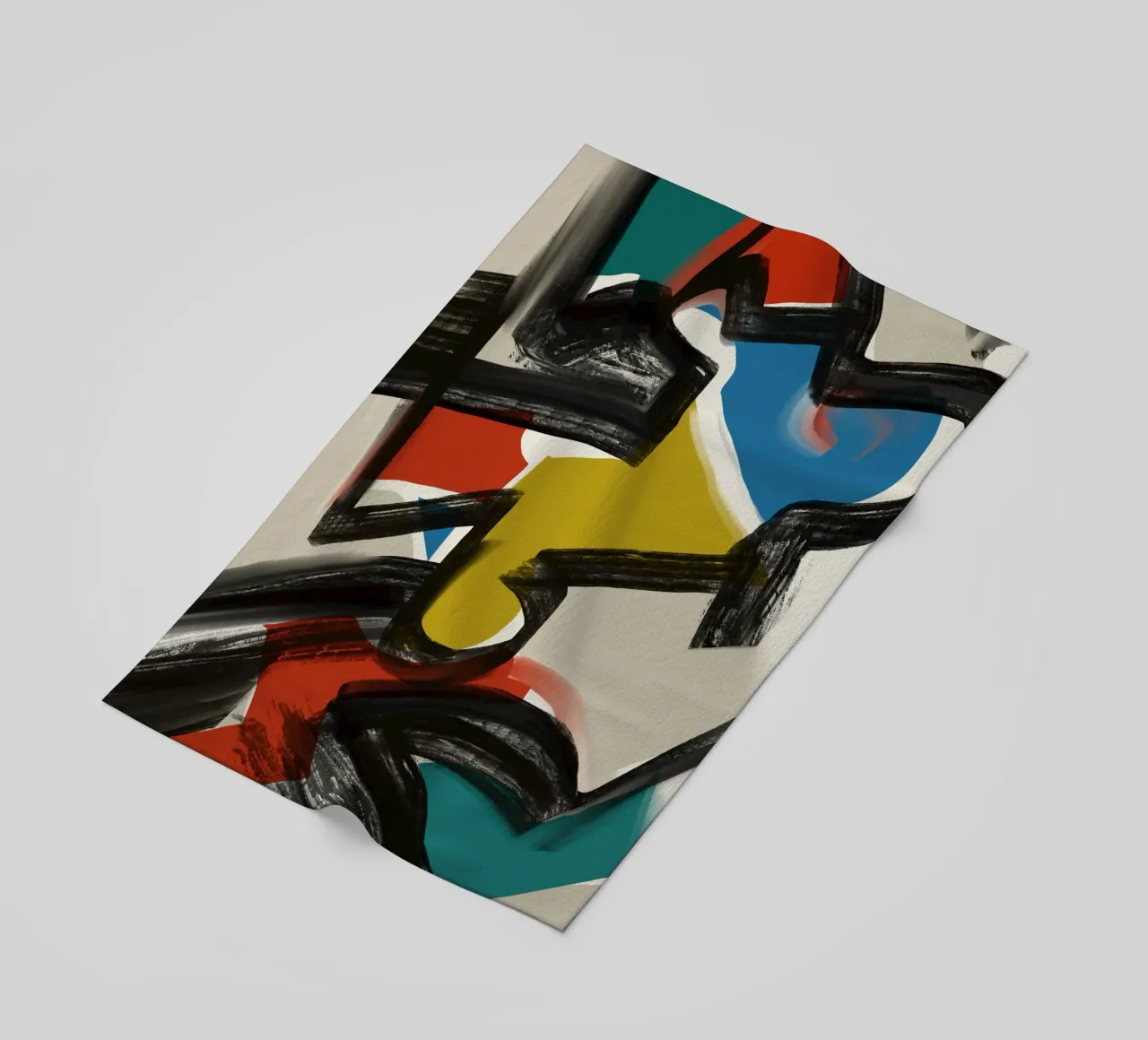 Maximalist abstract beach towel by Little Dean