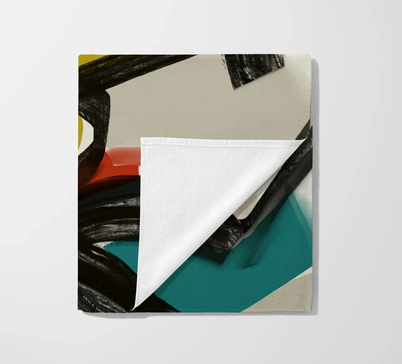 Maximalist abstract beach towel by Little Dean