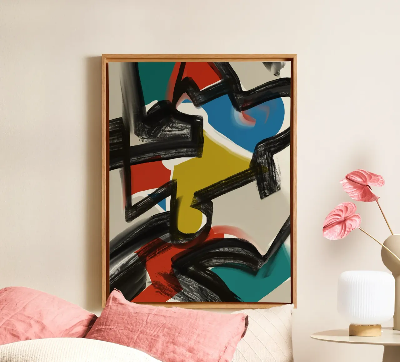 Maximalist abstract canvas by Little Dean