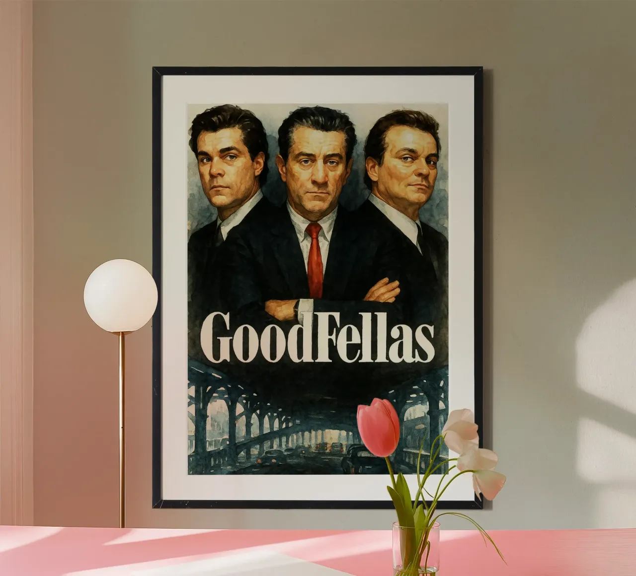Godfellas repeint l'art de l'imagination poster avec cadre en bois de SIQAYA