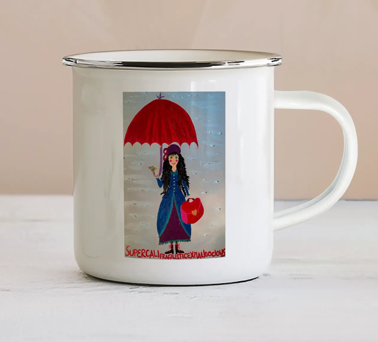 Mary Poppins tazza in smalto da irenissima