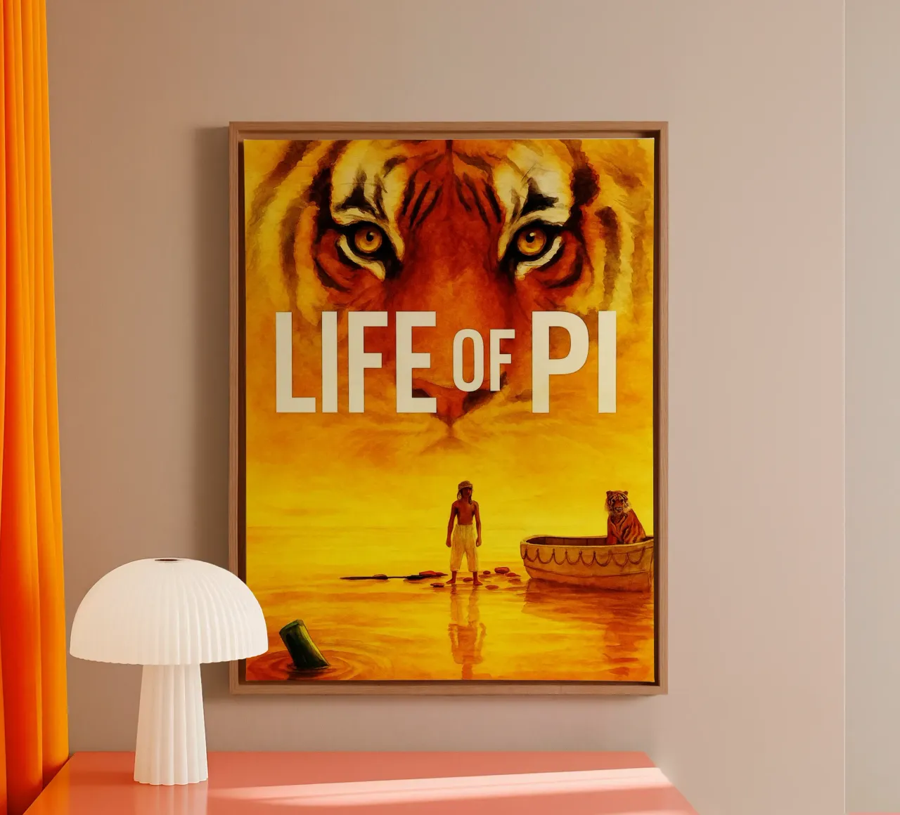 life of pi herschilderen verbeelding reproductie kunst canvas met Baklijst van SIQAYA