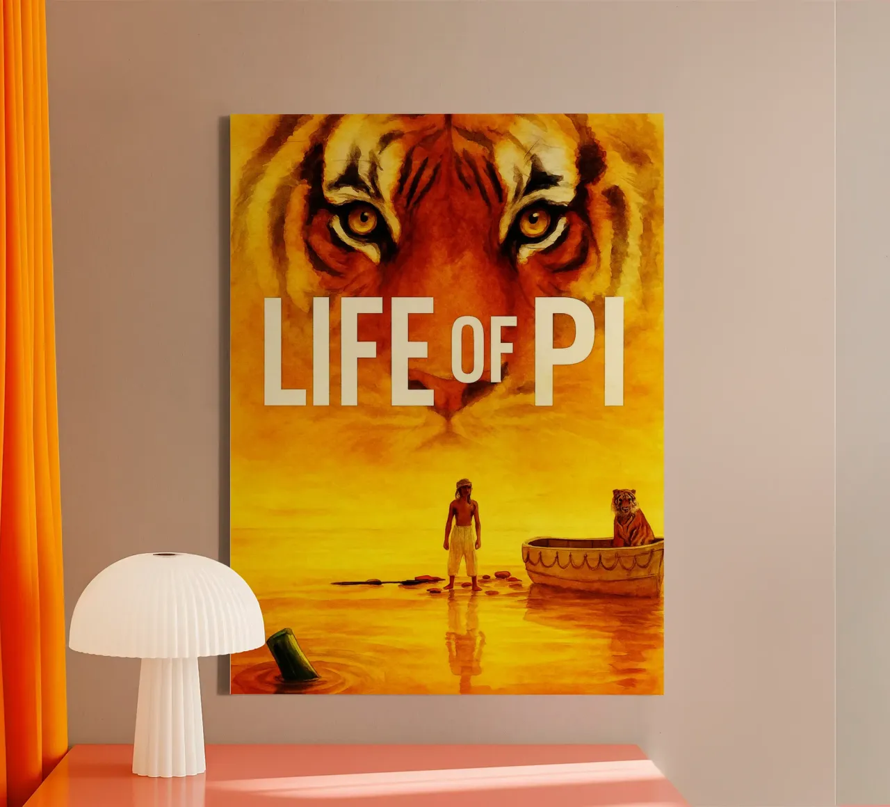 life of pi herschilderen verbeelding reproductie kunst canvas met Baklijst van SIQAYA