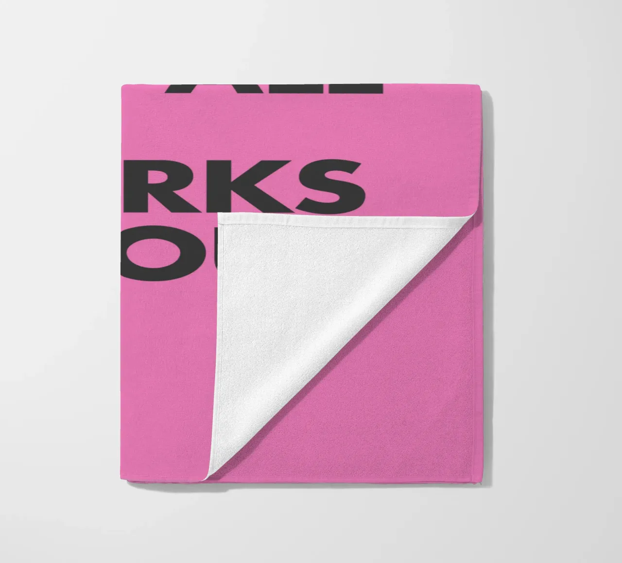What If It All Works Out Pink Inspirational Typography Print beach towel by THE MOTIVATED TYPE