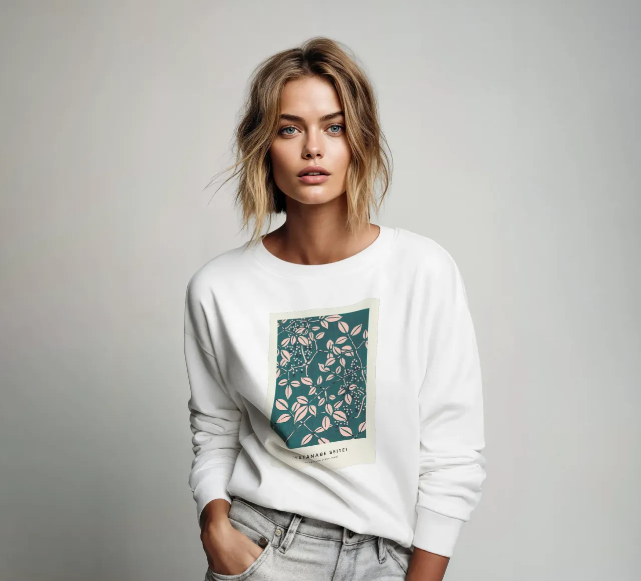 Seitei - Leaf Pattern felpa da Vintage by JUNIQE
