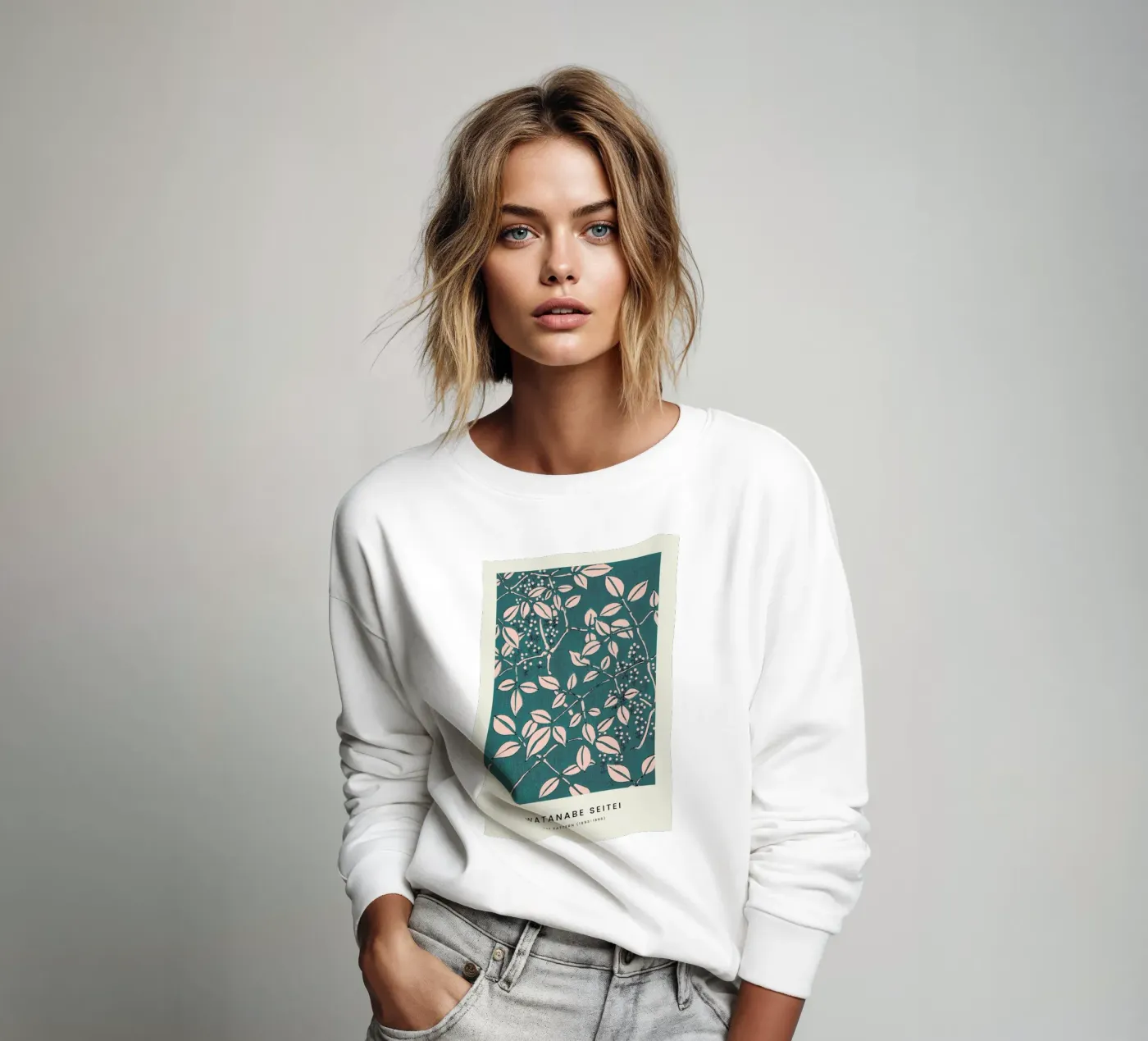 Seitei - Leaf Pattern sweatshirt van Vintage by JUNIQE