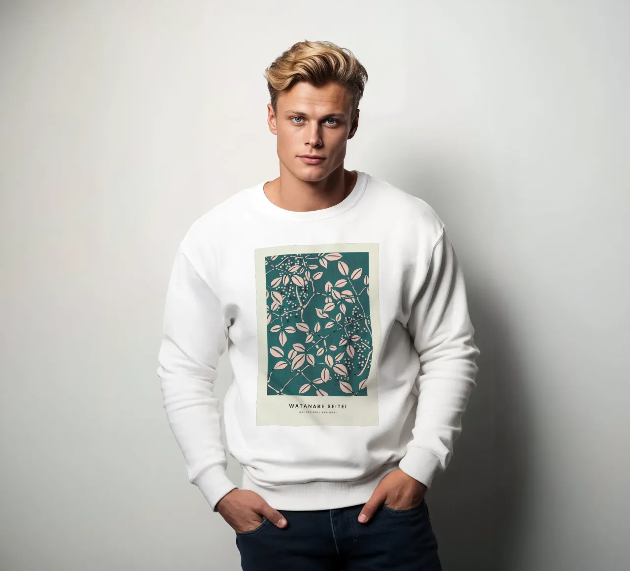 Seitei - Leaf Pattern felpa da Vintage by JUNIQE