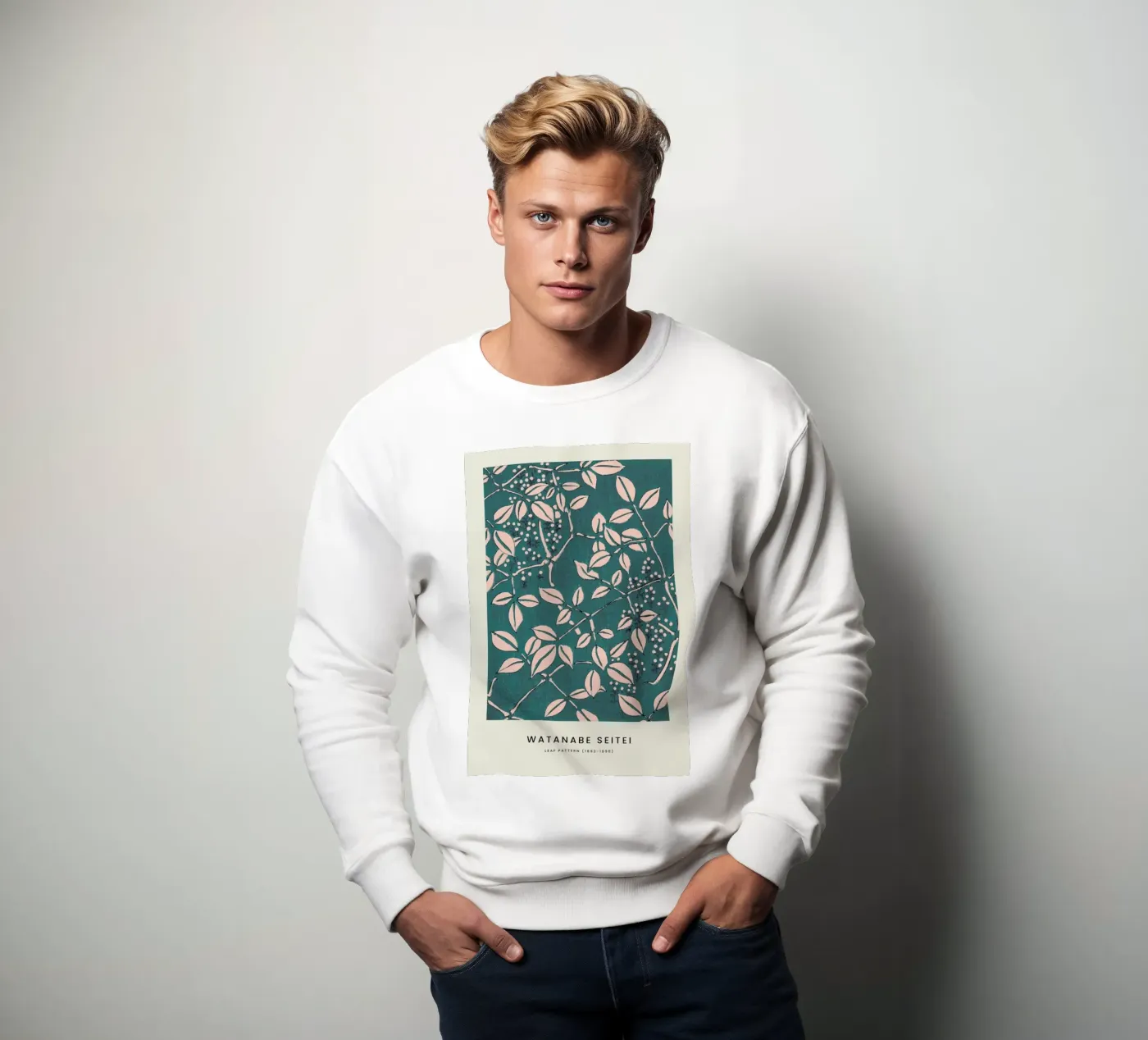 Seitei - Leaf Pattern felpa da Vintage by JUNIQE