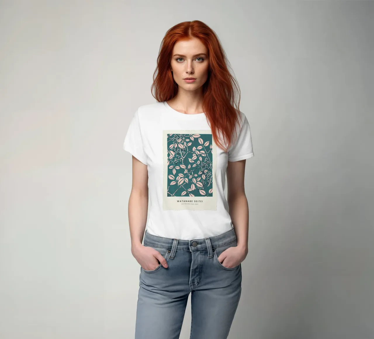 Seitei - Leaf Pattern t-shirt da Vintage by JUNIQE
