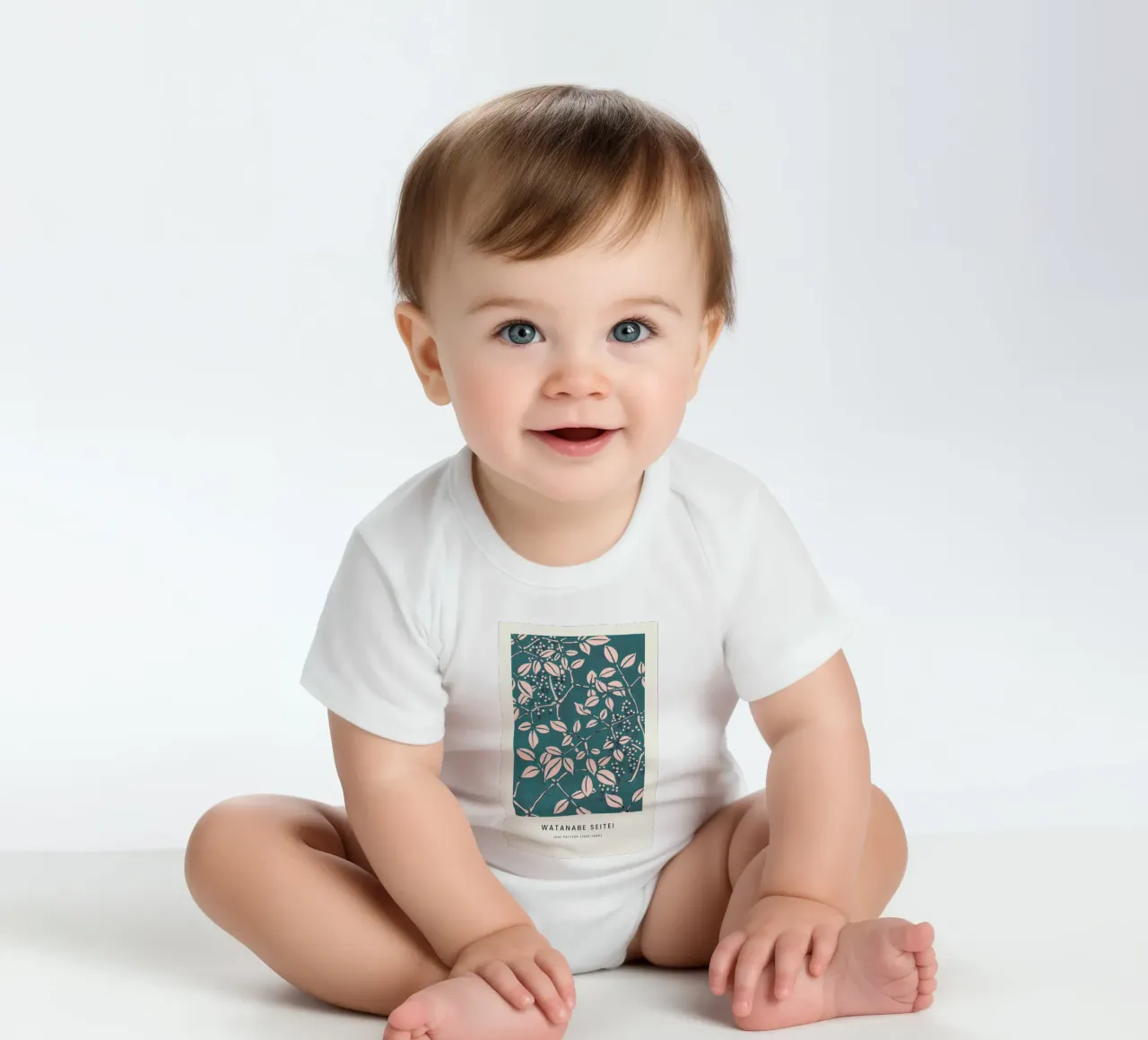 Seitei - Leaf Pattern body bébé de Vintage by JUNIQE